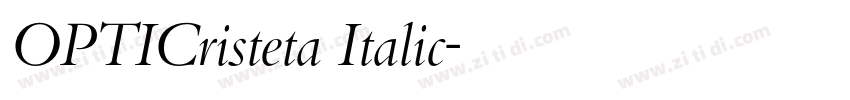OPTICristeta Italic字体转换 OPTICristeta Italic字体转换